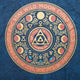 Nomad Sari Stonewashed Cotton T-Shirt - Mantente salvaje, hijo de la luna - Azul - Mediano