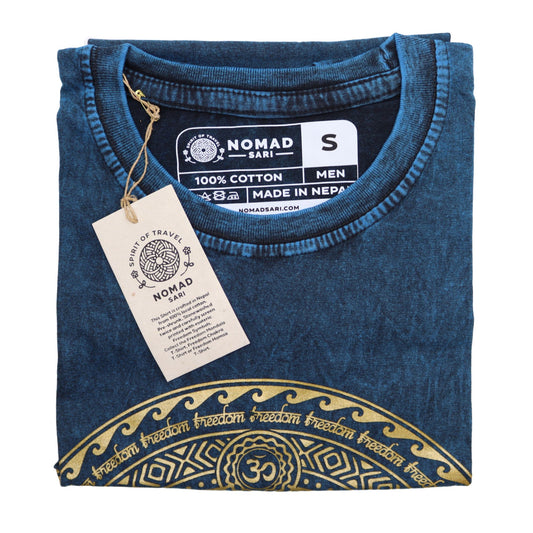 Nomad Sari Kleines T-Shirt – Chakra – Blau