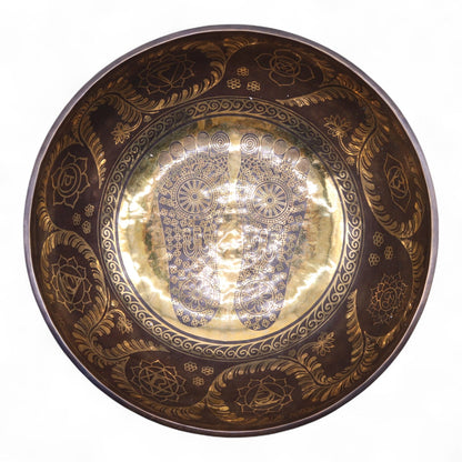 Cuenco Grabado vibracional con patas - 50x20cm (10,7 kg)