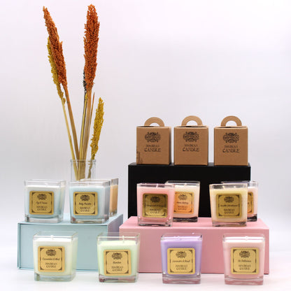 Vela de Cera de Soja - Granada y naranja