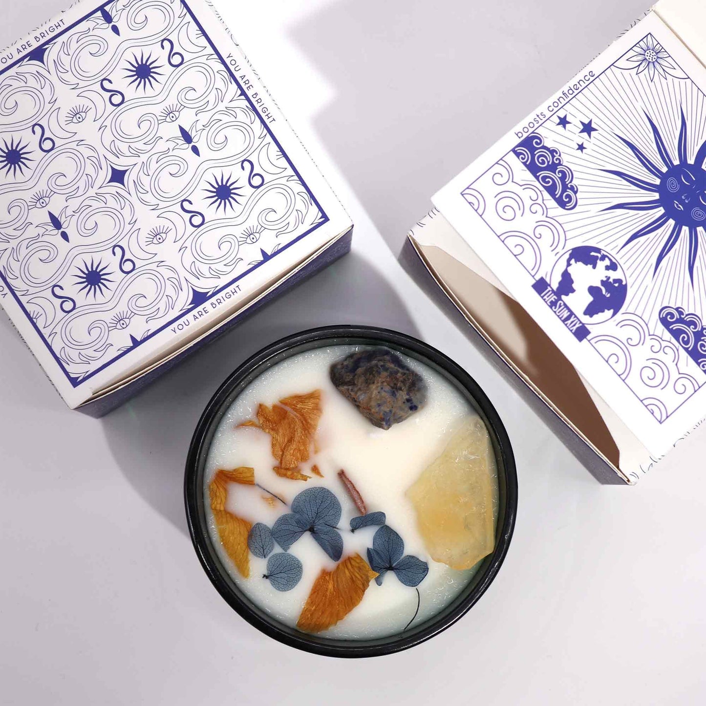 Hop Hare Kristall-Zauberblumenkerze – Sonne