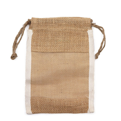 Bolsa Mediana Yute Lavada 21x15cm