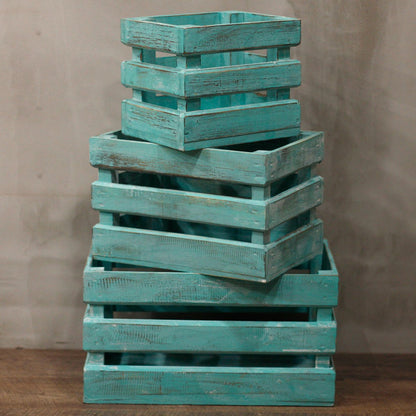 Caja de frutas set de 3 - Verde