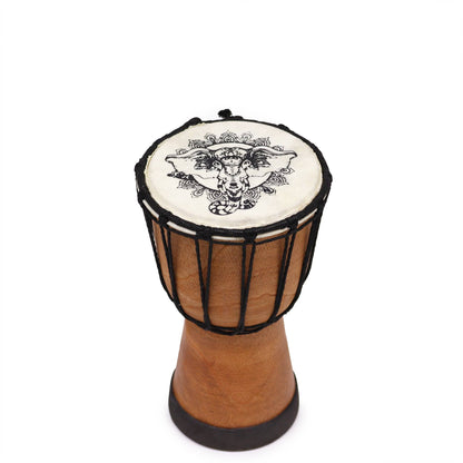 Djembé fait main avec table large - 20 cm
