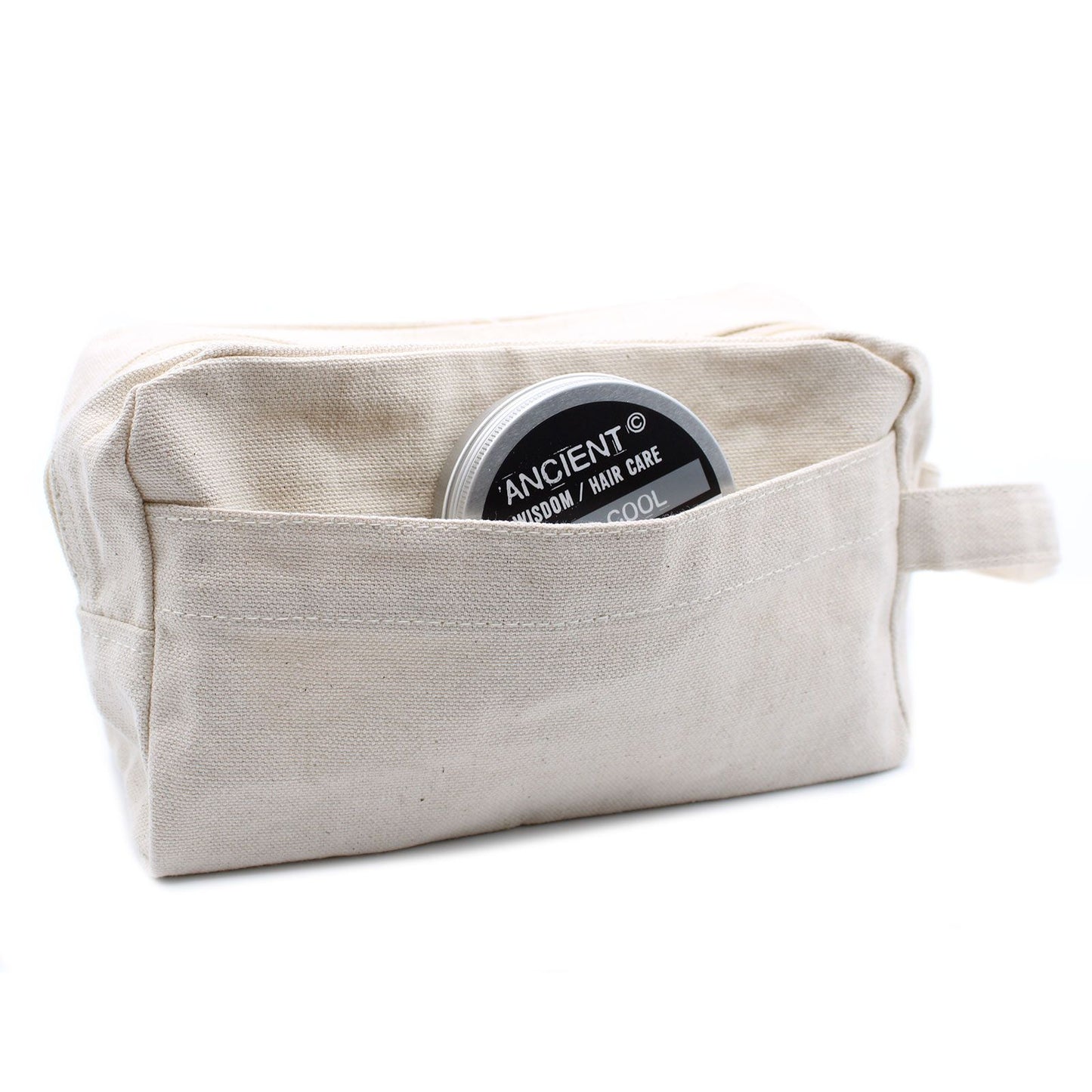 Trousse de toilette en coton naturel 283 g - Carré classique