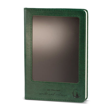 Cuaderno de Intención A5 - Pantalla LCD de limpieza - Efecto cuero verde - 80 hojas