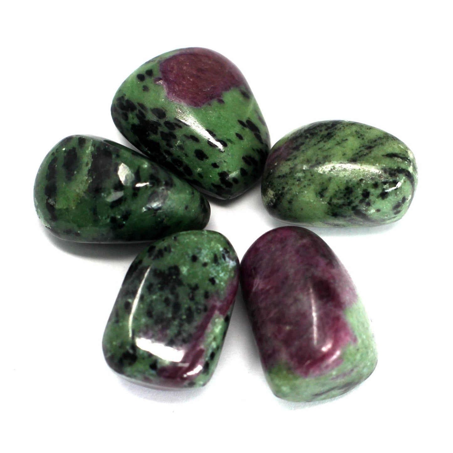 Premium Trommelsteine ​​- Rubin-Zoisit