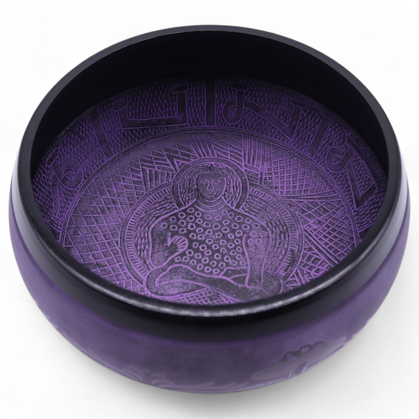 Bol chantant tibétain en forme de champignon - Purple Haze (23x10,5 cm, 1,3 kg)