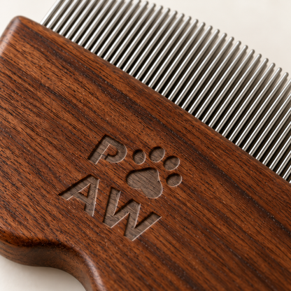Herramientas de aseo PAW – Peine mini para pulgas y zonas delicadas de nogal