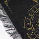 Tela de adivinación con péndulo de bruja antigua - Rostro del Sol - Negro y Oro
