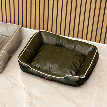 Cama PAW – Pequeña, verde caqui – 60 × 50 × 15 cm