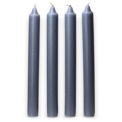 10 x Velas a granel de color sólido - verde azulado rústico - Paquete de 10