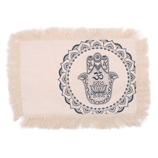 Coussin Mandala Hamsa - 30x50cm - Vert