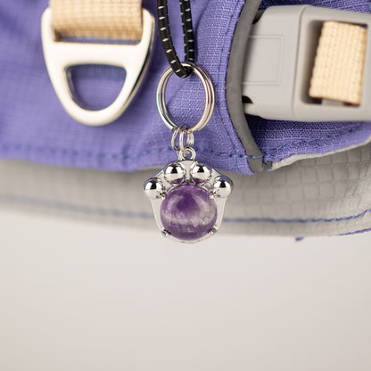PAW - XS (2-4 kg) Arnés de paso para perros Guardian con malla reflectante - Lavanda - Colgante de amatista