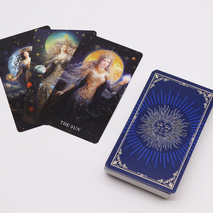 Kit de Tarot para Principiantes – Baraja, Bandeja Lunar y Péndulo