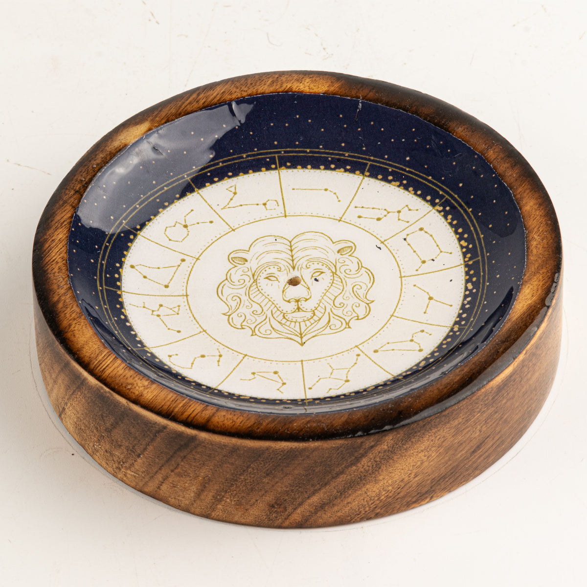 Mini cuenco y soporte para varitas de incienso Signo del Zodiaco – Leo