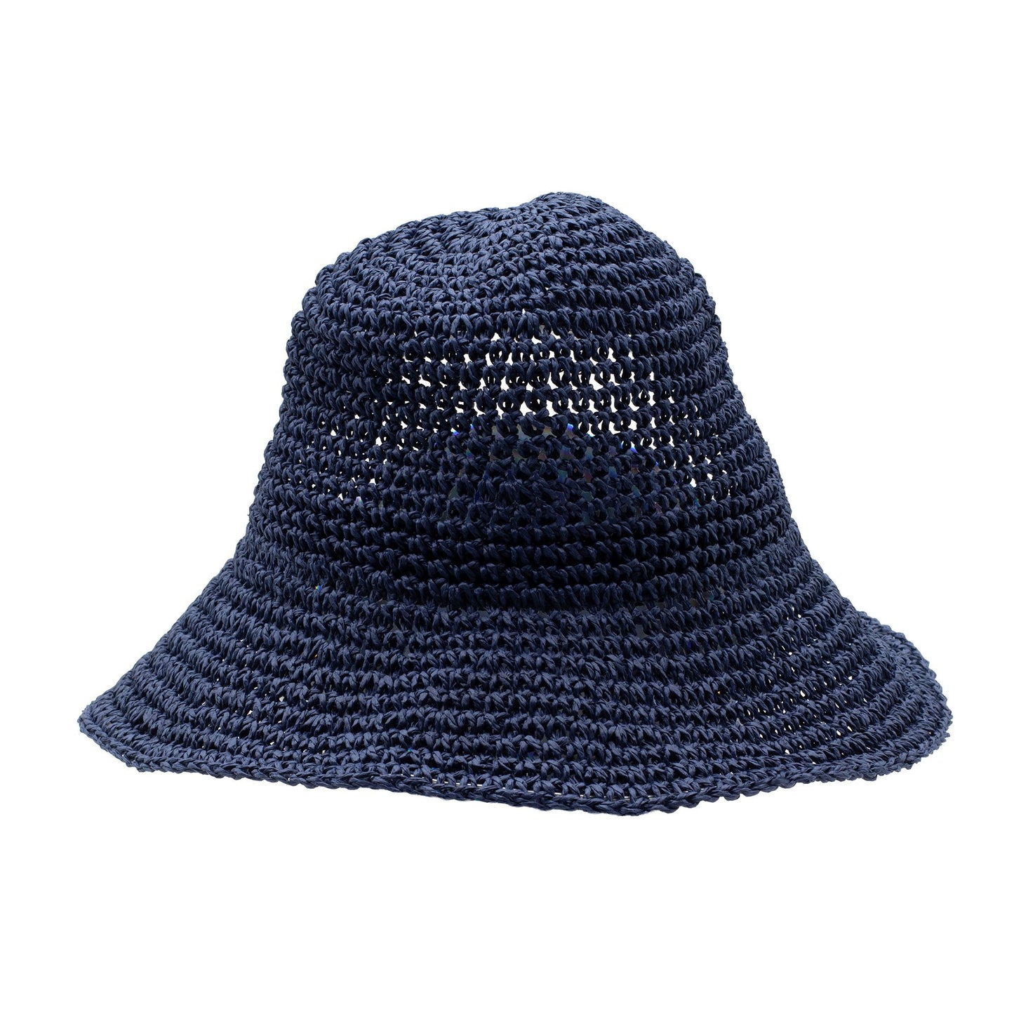 Nomad Sari Chapeau de soleil en paille souple - Bleu marine