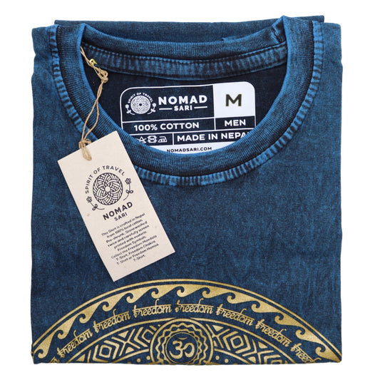 Nomad Sari Kleines T-Shirt – Chakra – Blau