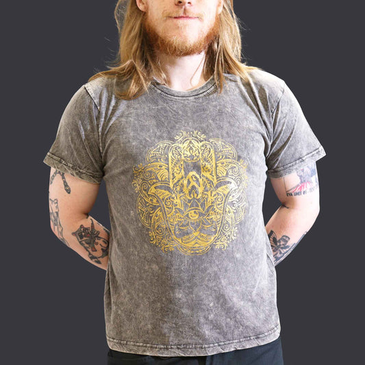 Nomad Sari Kleines T-Shirt – Hamsa – Dunkelgrau