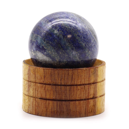 40 mm Kristallkugel – afghanischer Lapislazuli mit Ständer