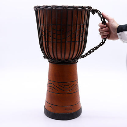 Grand tambour djembé Pro - Rythme de la liberté (haut) - 50 cm (22 cm de diamètre)