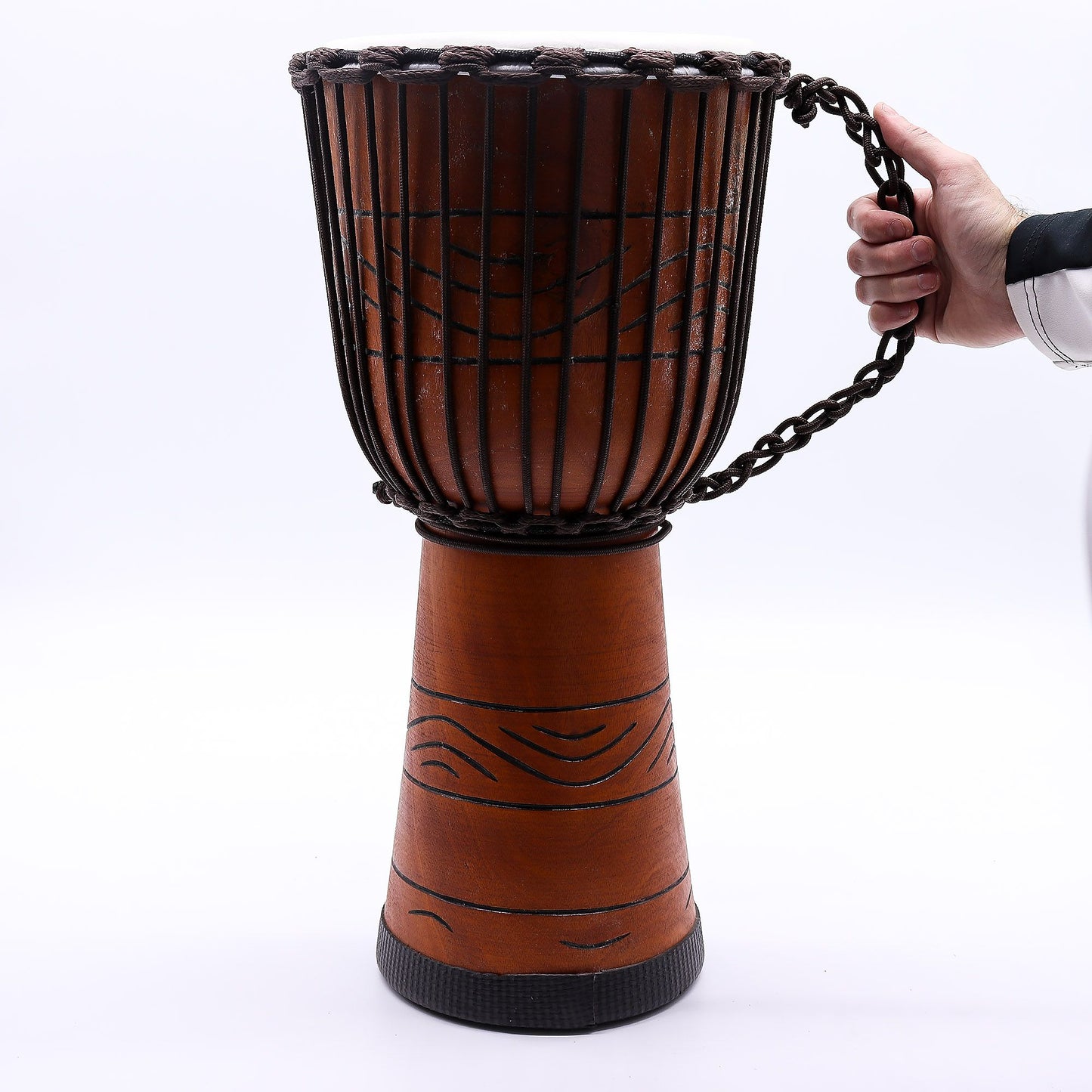 Grand tambour djembé Pro - Rythme de la liberté (haut) - 50 cm (22 cm de diamètre)
