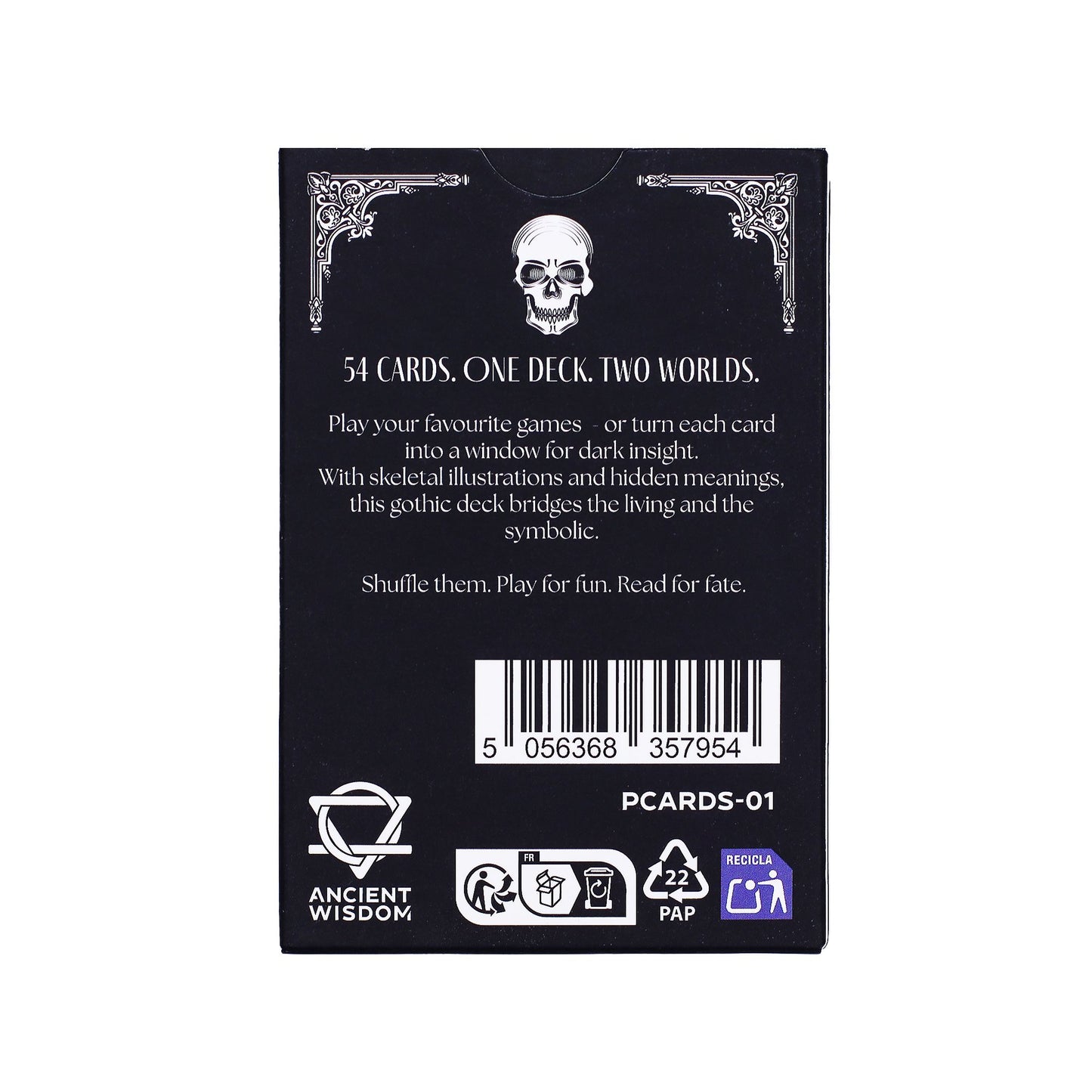 Cartes à jouer et oracles gothiques Memento Mori