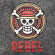 Nomad Sari Camiseta de algodón lavado a piedra - Rebel - Carbón - Pequeño