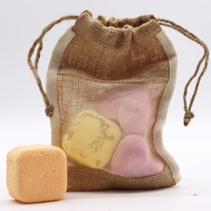 Bolsa Mediana Yute Lavada 21x15cm