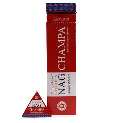Cônes d'encens Jumbo Gold Nag - Champa Reflux 42 g
