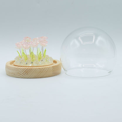 Garten-Iglu Floral Glow – 10 rosa Rosen – USB-LED