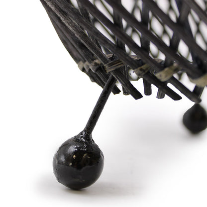 wicker table lamps - black