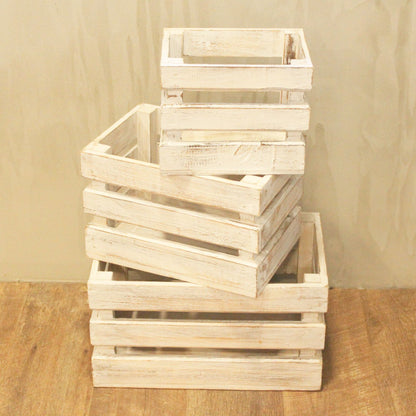 Caja de frutas set de 3 - Blanco