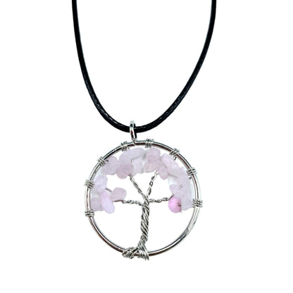 Life Tree Pendant Collection - Rose Quartz and Amethyst