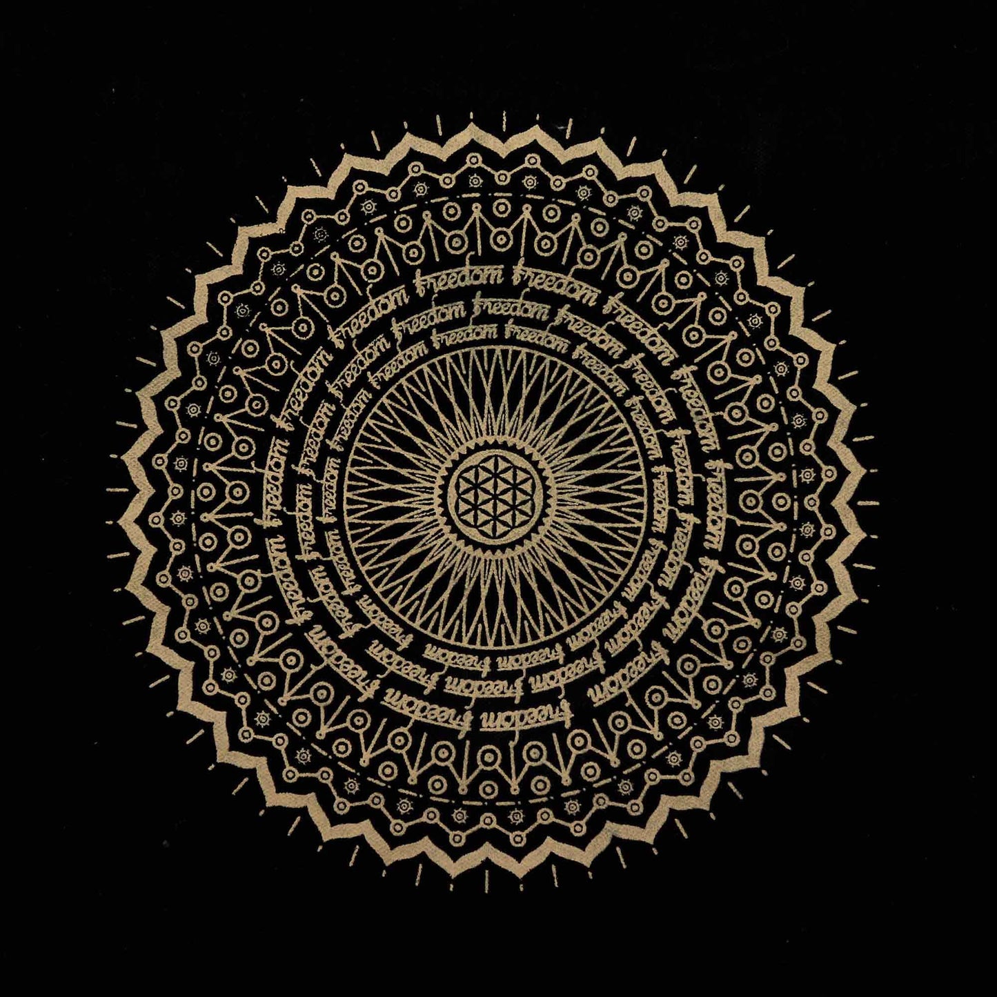 Bolsa de mano extragrande (38 x 15 x 43 cm), color chocolate 14 oz - Mandala Libertad