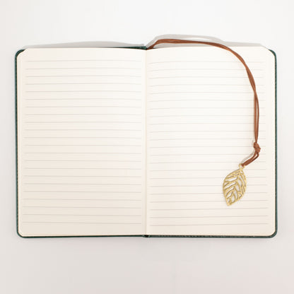 Cuaderno de Intención A5 - Pantalla LCD de limpieza - Efecto cuero verde - 80 hojas