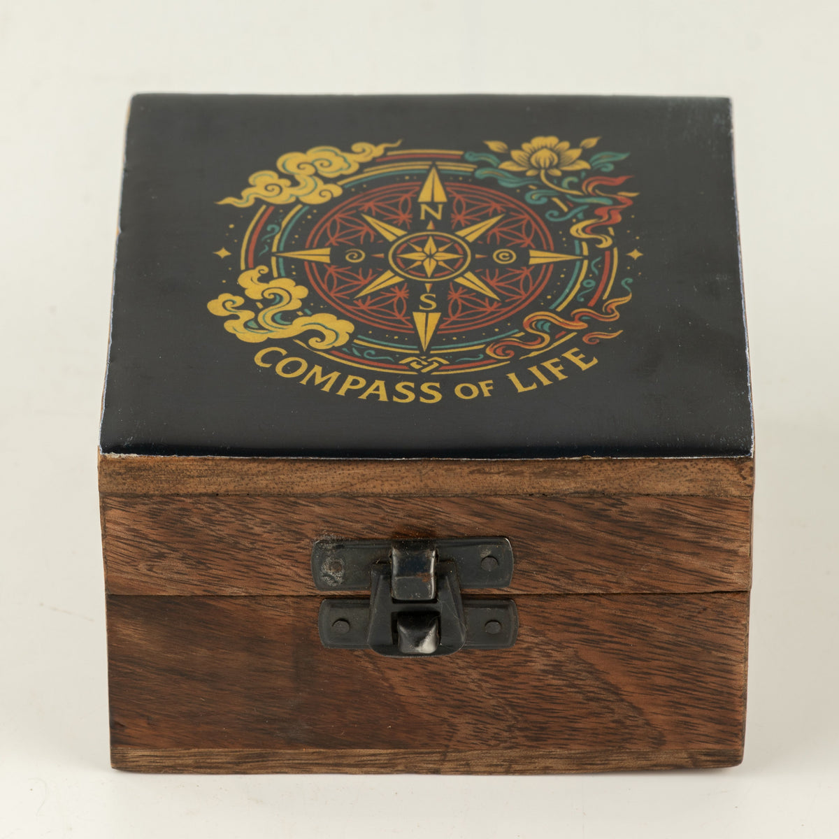 Pequeña caja esmaltada - Brújula de la vida