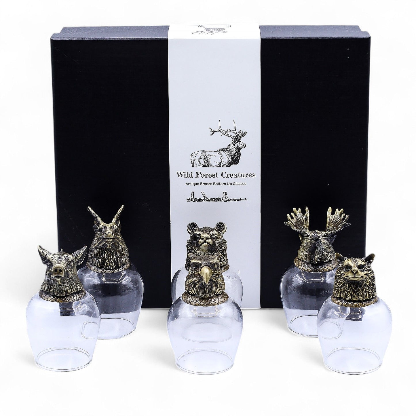 Set de regalo de 6 vasos (50ml) - Criaturas Místicas - Bronce Antiguo