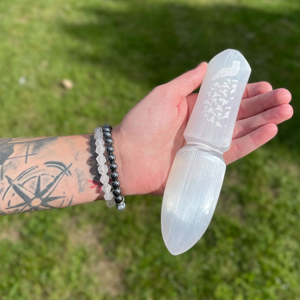Selenite Ritual Knife: Cord Release Edition