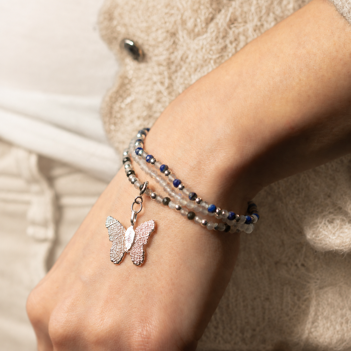 Nymph Spirit Conjunto de pulseras de gemas - Auroras boreales