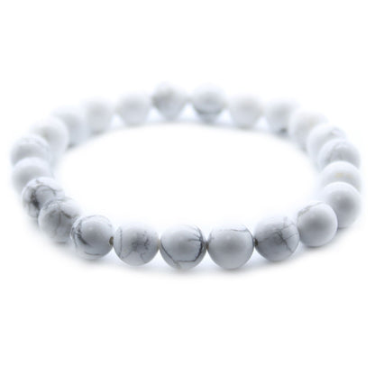 Brazalete de Energía Jaspe Blanco 8mm