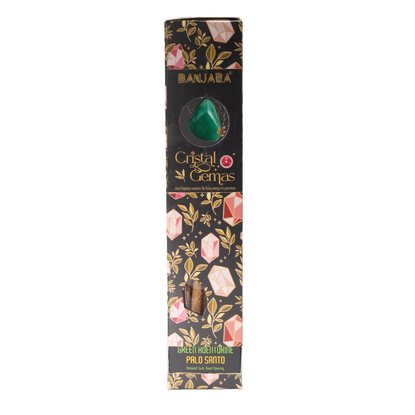 Banjara Cristal Gemas Varitas de Incienso - Aventurina Verde Palo Santo