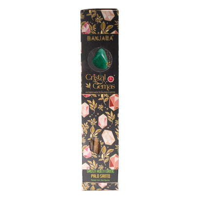 Banjara Cristal Gemas Varitas de Incienso - Aventurina Verde Palo Santo