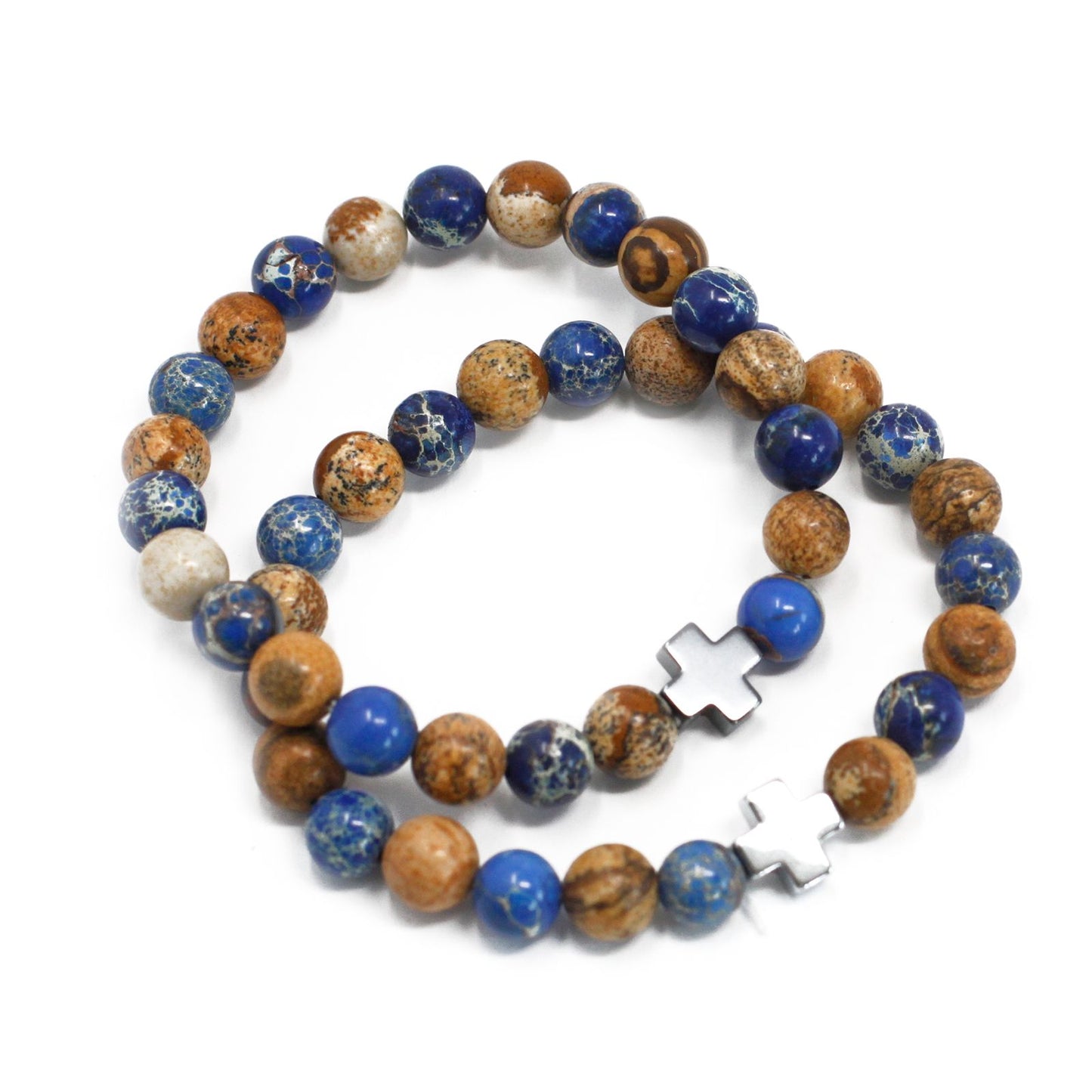 2 Edelsteinarmbänder - Regenbogen