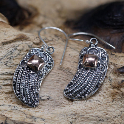 Pendientes Plata y Oro Alas de Ángel
