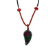 Collier pendentif en pierre gemme tressé - Morganite aile d'ange