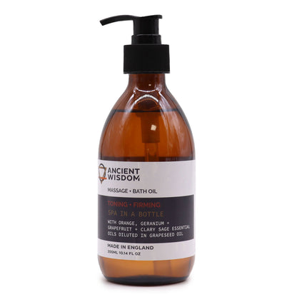 Aceite de Masaje y Baño de Aromaterapia - Tonificante y Reafirmante 300 ml