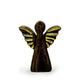 Ángel pequeño de madera de mango - Decoración dorada - 12 cm