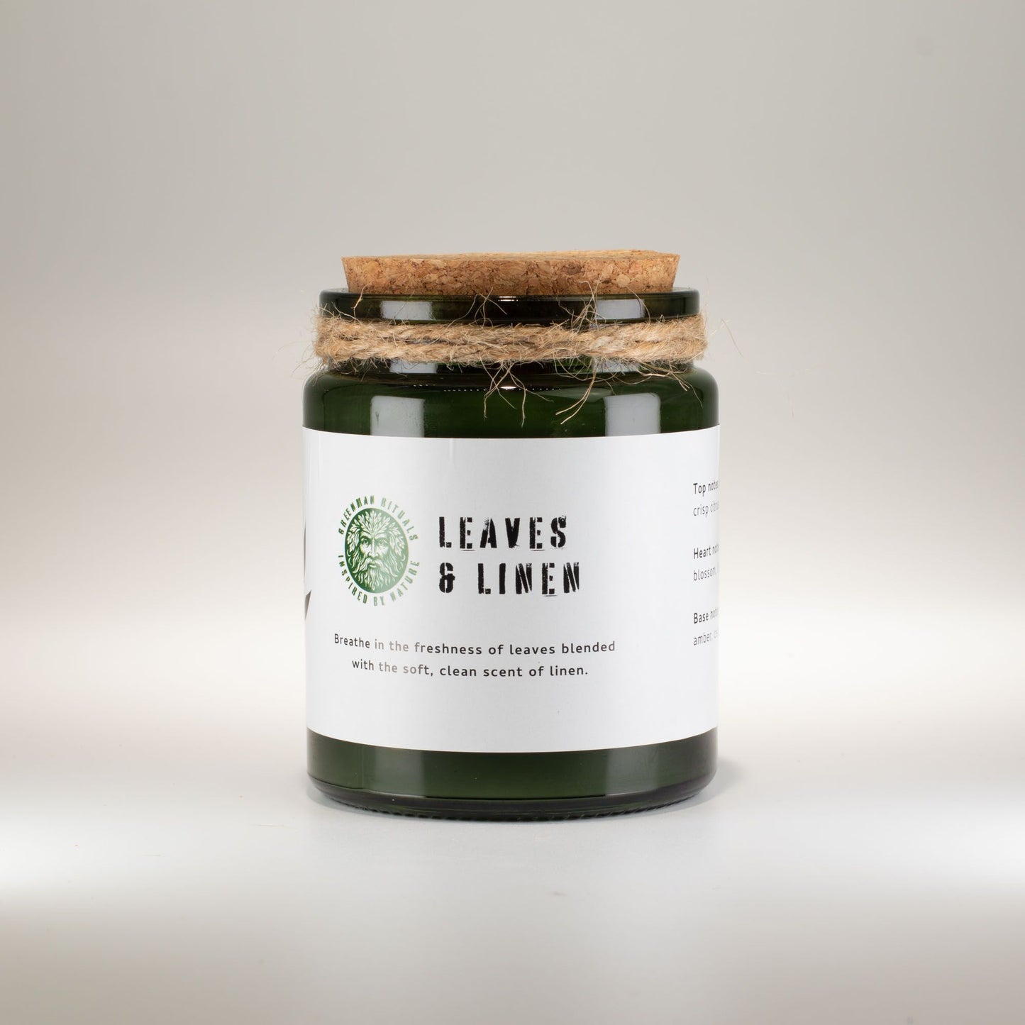 Greenman Woodwick Soyakerze – Blätter und Leinen