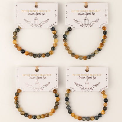 Pulsera de poder pequeña (17 cm x 6 mm) - Ojo de Tigre Soñado